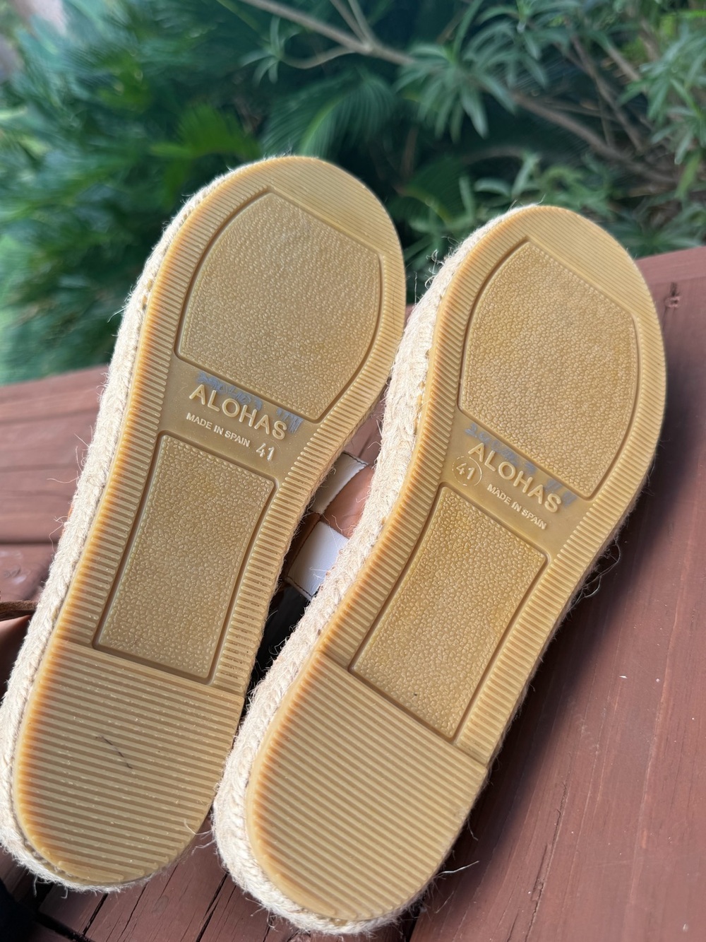 ALOHAS Scacchi Leather Platform Sandals Camel Ivory US 10 $178 - Picture 8 of 8